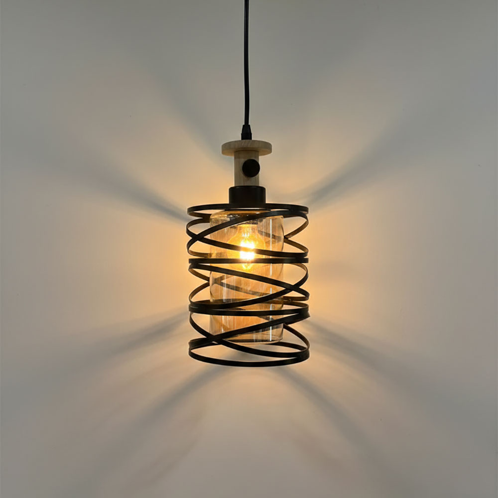 SUSPENSION RONDE NOIR