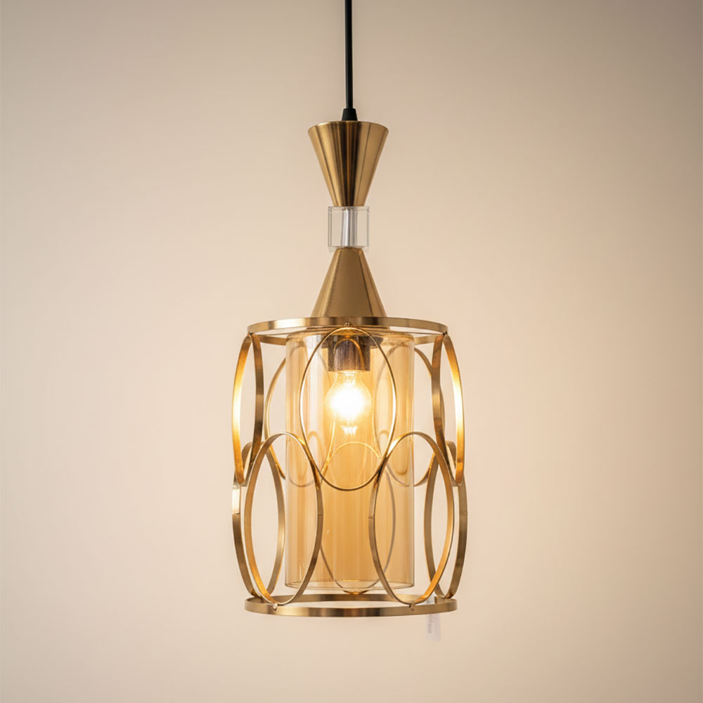 SUSPENSION GAïA OVAL DOREE