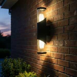 APPLIQUE MURALE NOIR DOUBLE VERRE