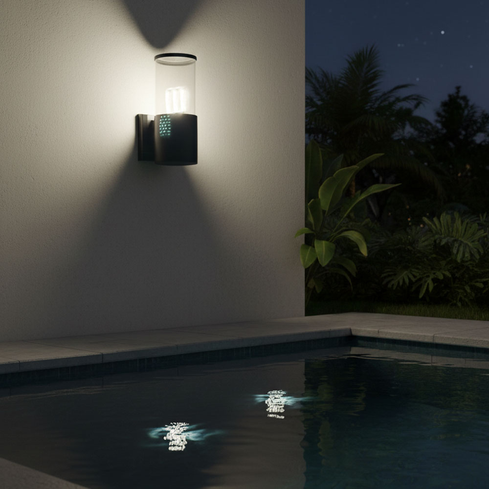 APPLIQUE MURALE NOIR VERRE FUME – Image 2