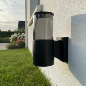 APPLIQUE MURALE NOIR VERRE FUME