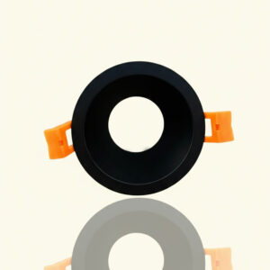 SOCLE ROND NOIR AVEC RETRAIT ALLUMINUIM