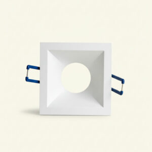 SOCLE CARREE FIXE ALLUMINUM BLANC