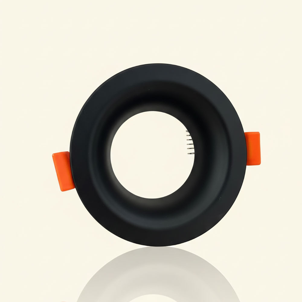 SOCLE ROND NOIR ALLUMINUIM A RETRAIT BOMBE