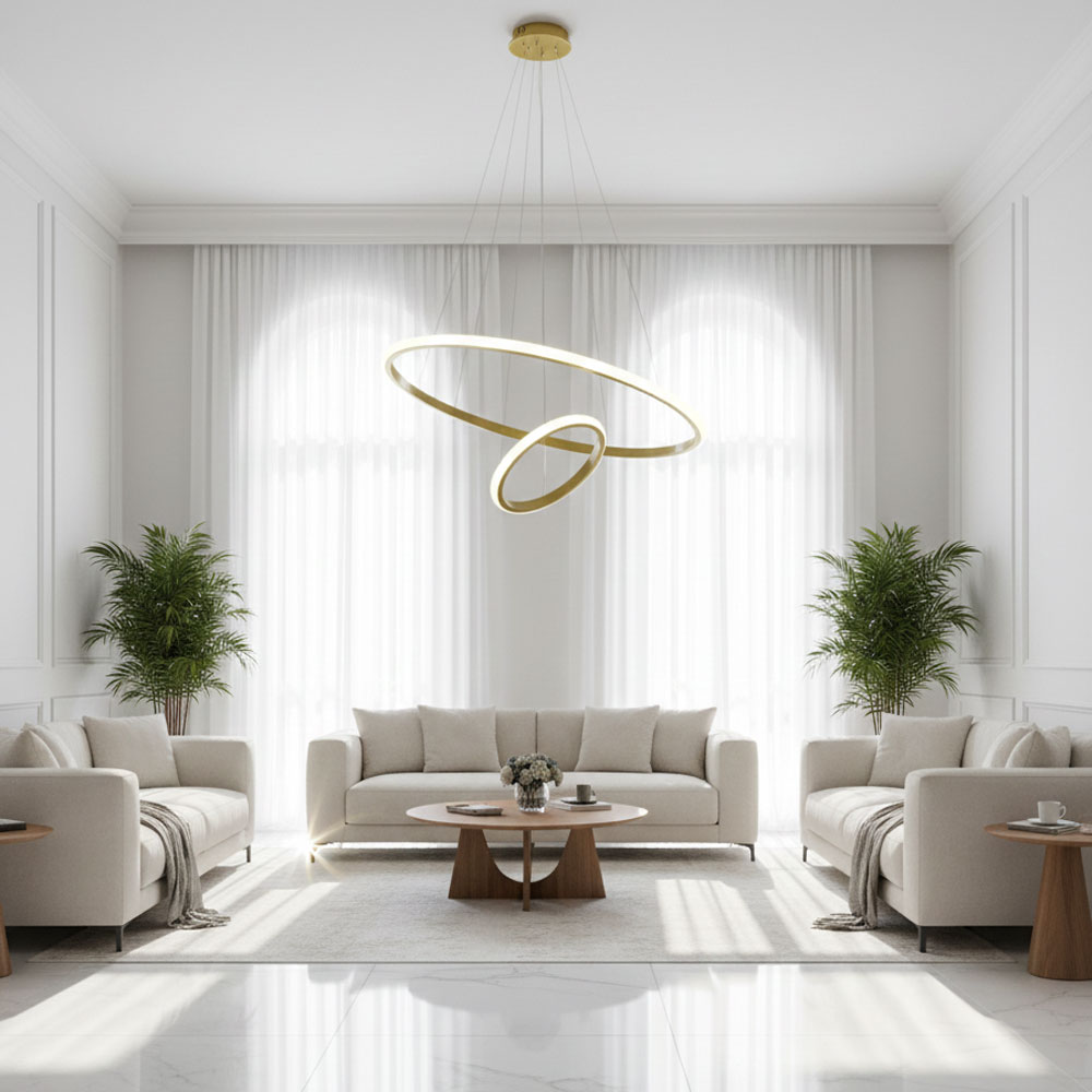 LUSTRE DOUBLE CERCLE – Image 3