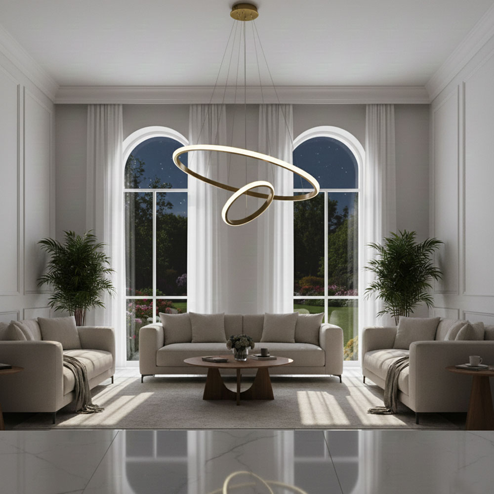 LUSTRE DOUBLE CERCLE – Image 4