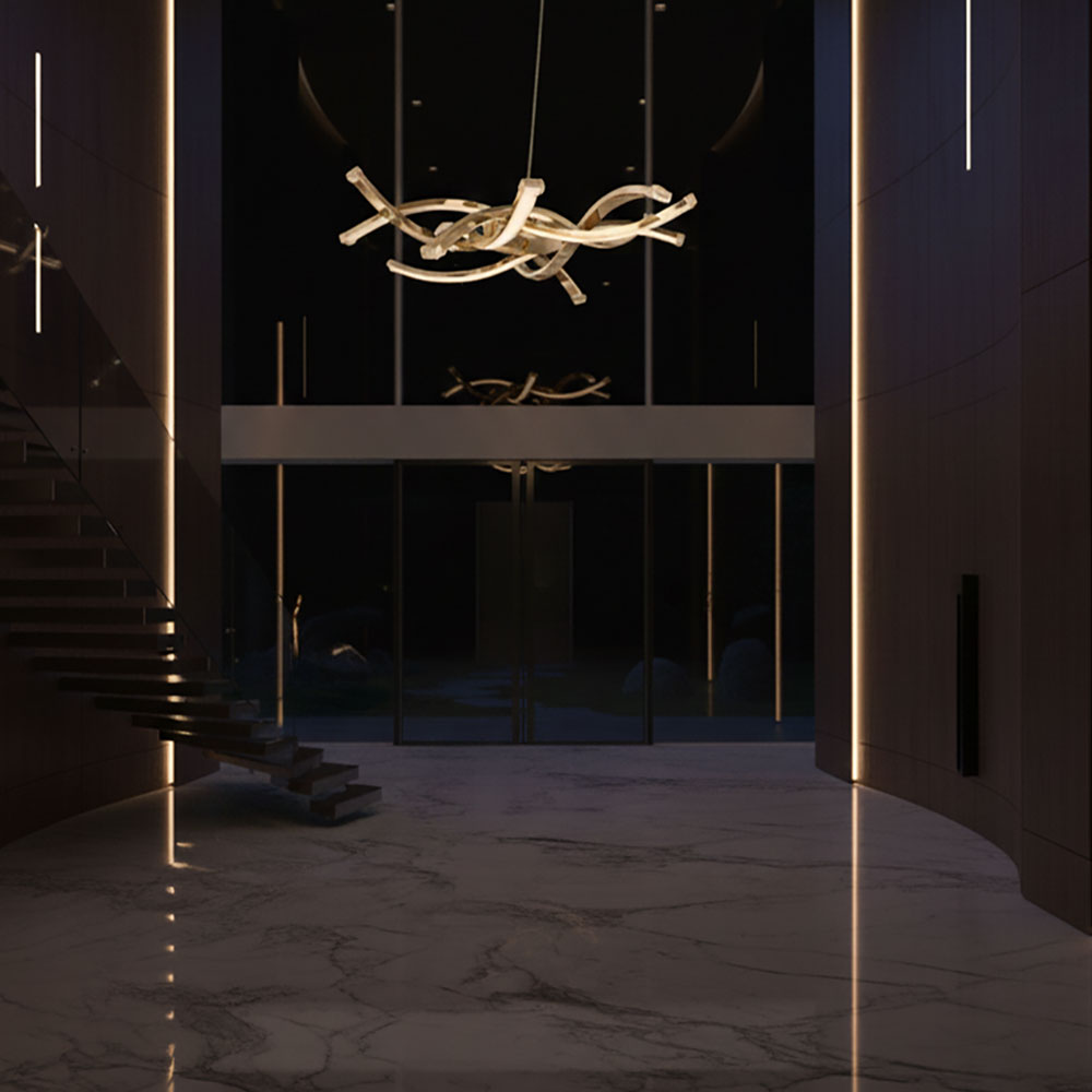 LUSTRE DECORATIF DORE – Image 2