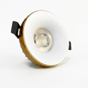 SOCLE ROND PVC BLANC+DORE