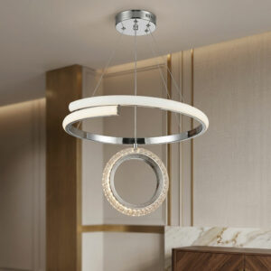 LUSTRE TWIN CIRCLE ARGENT